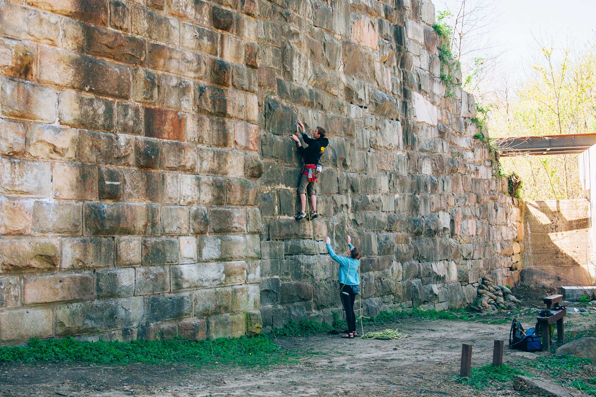 Explore the Neighborhood climbing wall